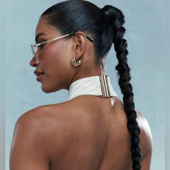 OPEN BACK HALTER VEST SEXY & GLAMOUR SZ S - Picture 3 of 4